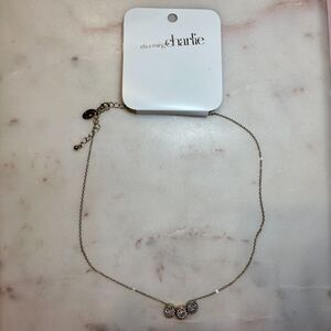 Charming Charlie | NWT Tri-Tone Pave Charm Necklace